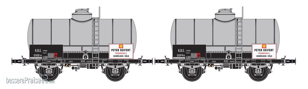 L.S. Models LS90032 - 2er Set Kesselwagen K.B.E., Ep.III, exklusiv Lemke - Lemke