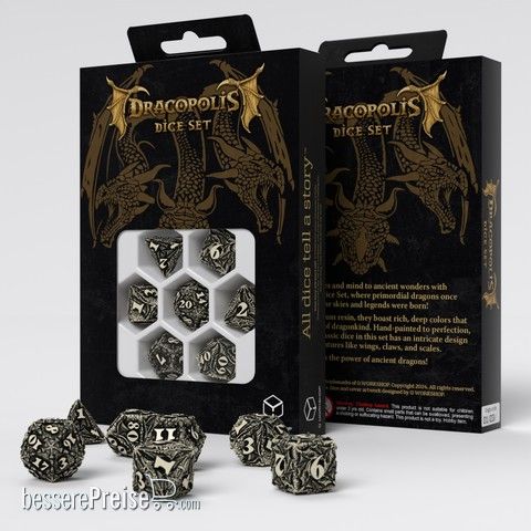 Q-Workshop QWSSDCP01 - Dracopolis Dice Set - The Scandinavian Blackfang