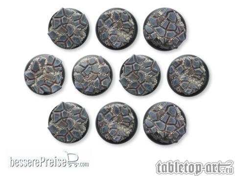 Tabletop-Art TTA110009 - Cobblestone Bases - 30mm Round Lip (10)