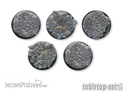 Tabletop-Art TTA110010 - Cobblestone Bases - 40mm Round Lip (5)