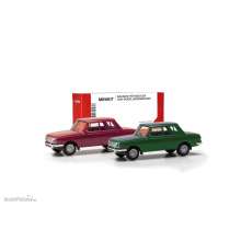 Herpa 013918-002 - Herpa MiniKit: Wartburg 353 66, 2er-Set, Karminrot/Atlantikgrün