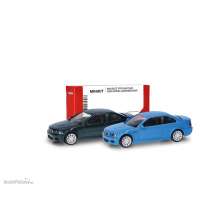 Herpa 014007 - Herpa MiniKit: BMW M3 Coupé (E46), 2er-Set, Dunkelgrün/Bayrischblau