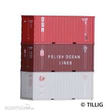 Tillig 07707 - Container-Set mit drei 20 -Containern