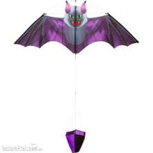 Invento 100035 - Dark Fang Bat Kite - Kinderdrache, ab 5 Jahren, 47x117cm, inkl. 17kp Polyester Schnüre, 40m