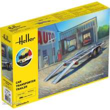 Heller 56774 - 1:24 STARTER KIT Car Transporter Trailer