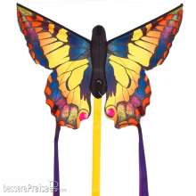 HQ 100300 - Butterfly Kite Swallotail R - Kinderdrachen, ab 5 Jahren, 34x52cm, inkl. 10kp Polyester Schnüre, 25m