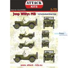 ATTACK ATTD72006 - Jeep Willy MB1st Czechoslovak Army Decalset 1/72