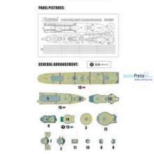 Flyhawk FH710091 - Masking Sheet for Royal Navy J Class Destroyer