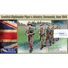 Gecko Models 35GM0006 - Scottish Highlander Piper & Infantrie - Normandy