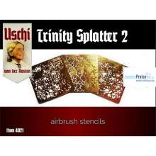 USCHI VAN DER ROSTEN UV4021 - TRINITY SPLATTER 2 airbrush stencils set