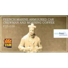 Copper State Models CSM-F35038 - French marine armoured car crewman&morning coffee