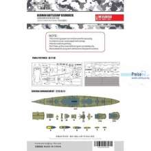 Flyhawk FHM350058 - Battleship BISMARCK DECK PAINT MASK (TAMIYA 78013)