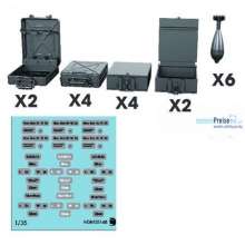 HD Models HDM35148 - 8cm mortar Granatwerfer 34 metal and wooden boxes