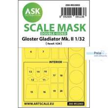 Artscale ASK200-M32003 - Gloster Gladiator Mk.II double-sd. masks (ICM/REV)