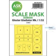 Artscale ASK200-M32052 - Gloster Gladiator Mk.I one-sided painting masks