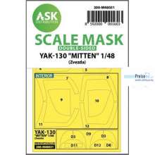 Artscale ASK200-M48031 - Yak-130 ´Mitten´ double-sided painting mask Zvezda