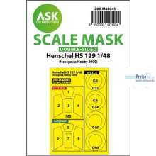 Artscale ASK200-M48045 - Henschel Hs 129 double-sided painting mask