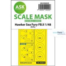 Artscale ASK200-M48049 - Hawker Sea Fury FB.11 double-sided mask for Airfix