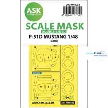 Artscale ASK200-M48053 - P-51D Mustang double-sided mask for Airfix