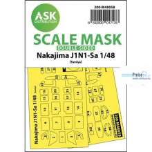 Artscale ASK200-M48058 - Nakajima J1N1-Sa double-sided express mask Tamiya