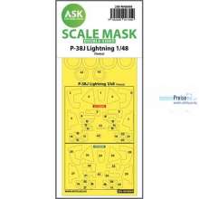 Artscale ASK200-M48069 - P-38J Lightning double-sided mask for Tamiya