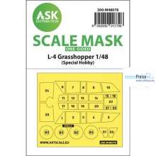 Artscale ASK200-M48078 - L-4 Grasshopper one-sided self-adhesive mask SH