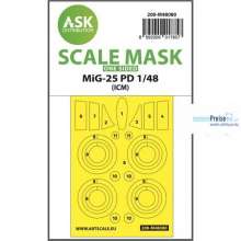 Artscale ASK200-M48080 - MiG-25 PD one-sided mask self-adhesive pre-cutted