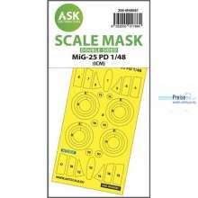 Artscale ASK200-M48081 - MiG-25 PD double-sided mask self-adhesive pre-cut