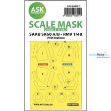 Artscale ASK200-M48097 - SAAB SK60 double-sided mask self-adhesive, pre-cut