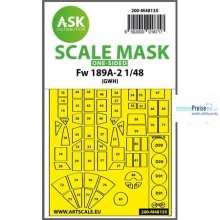 Artscale ASK200-M48135 - Fw 189A-2 one-sided express mask for GWH