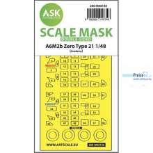 Artscale ASK200-M48136 - A6M2b Zero Type 21 double-sided express mask