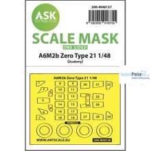 Artscale ASK200-M48137 - A6M2b Zero Type 21 one-sided express mask Academy