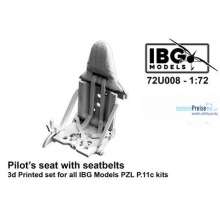 IBG-Modellbau IBG72U008 - PZL P.11c Pilots seat with seatbelts