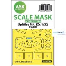 Artscale ASK200-M32068 - Spitfire Mk.IXc (mid) double-sided fit mask f.Rev.