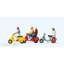 Preiser 10128 - HO Motorroller Vespa-Fahrer