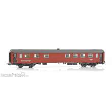 NMJ 1018218 - NMJ Topline 113.301 NSB CB1 21218, Nachtzug Salongwagen, Rot/Schwarz, H0