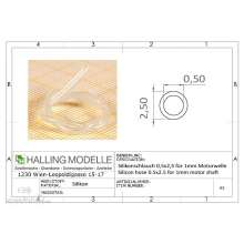 Halling ETH-SIL-025 - Silikonschlauch 0,5 x 2,5 mm