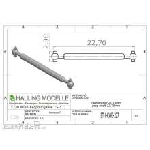 Halling ETH-KWE-227 - Kardanwelle 22,7mm