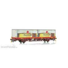 NMJ 1029826 - NMJ Topline 507.126 CargoNet Lgns 42 76 443 2316-9 mit zwei 25` Munkholm container, H0