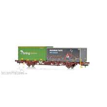 NMJ 1029827 - NMJ Topline 507.127 CargoNet Lgns 42 76 443 2082-7 Containertragwagen mit Pepsi Max/Bring Container, H0