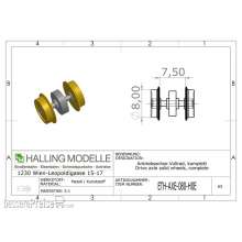 Halling ETH-AXE-080-H0E - Antriebsachse H0e, 8mm Vollrad