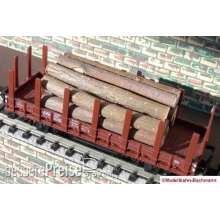 Modellbahn-Bachmann 1040110 - Stammholz längs für Minitrix, für den 2-achs. Rungenwagen Rms, Größe: 54 x 16 mm