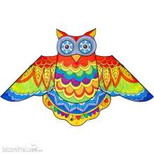 Invento 105103 - Jazzy Owl Kite - Kinderdrache, ab 5 Jahren, 85x145cm, inkl. 17kp Polyester Schnüre, 40m auf Spule