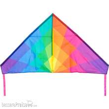 HQ 106122 - Delta Rainbow - Kinderdrachen, ab 5 Jahren, 75x140cm, inkl.17kp Polyester Schnüre, 40m