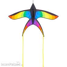 HQ 106523 - Swallow Kite Rainbow - Kinderdrachen, ab 8 Jahren, 80x120cm , inkl. 17kp Polyester Schnüre auf Spule