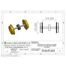 Halling ETH-AXO-VRT-100-H0 - Mitlaufachse, H0, mit 10mm, Distanzscheibe