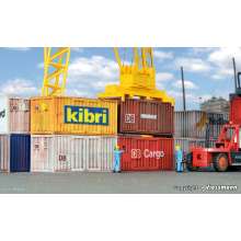 Kibri 10924 - Spur H0 20-Fuß-Container, 6 Stück