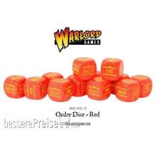 Warlord Games 402616016 - Bolt Action Orders Dice - Red (12)