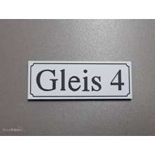 Heyn 112334 - Gleisschild klein alte Schrift Gleis 4