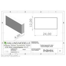 Halling ETH-GEW-H93-KL - Gewicht, rechteckig 24,0x12,0mm